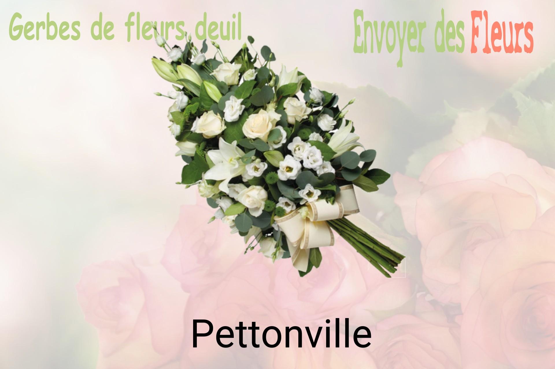 Gerbe de fleurs de deuil livrée à Pettonville